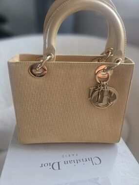Christian Dior Vintage Suede Lady Dior Top Handle Bag – 2001 Galliano